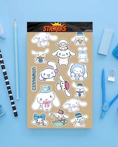 Pack Pegotines Stickers Cinnamonrol Memoestampados