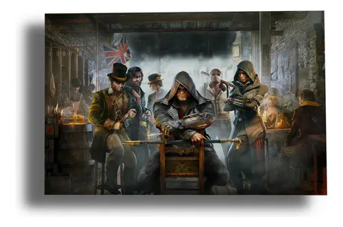 D_817029-MLU79893200682_102024-O.jpg Cuadro 331 Assassin Creed Syndicat 30x40 Mdf Memoestampados