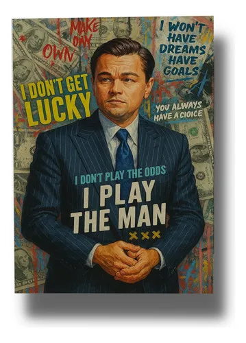 Cuadro 659 El Lobo De Wall Street 40x53 Mdf Memoestampados