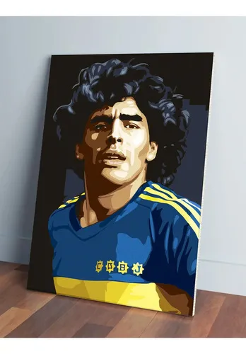 D_821872-MLU46354402905_062021-O.jpg Cuadro Diego Maradona 449 30x40 Mdf Memoestampados
