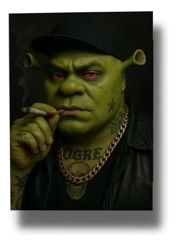 Cuadro Shrek 891 50x70 Mdf Memoestampados