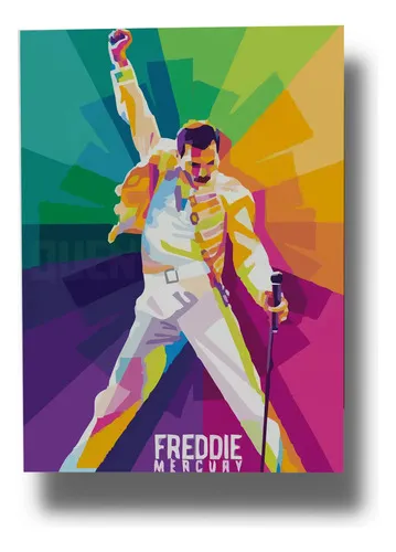Cuadro Freddie Mercury 510 30x40 Lienzo Memoestampados