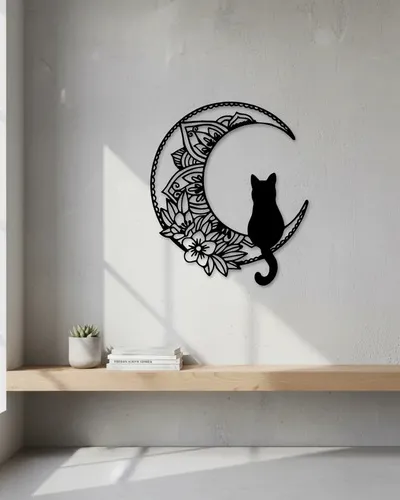 Cuadro Gato Mandala Calado Memoestampados