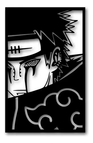 D_847325-MLU86814060628_072025-O.jpg Cuadro Naruto Pain Calado 40x26 Memo Estampados