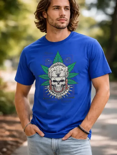 Remera: Guerrero Jaguar Cannabis Memoestampados