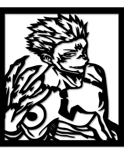 Cuadro Jujutsu Kaisen Sukuna Calado 40x34 Memo Estampados
