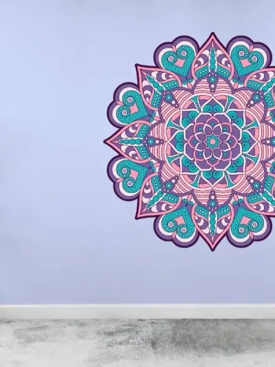 Vinilo Impreso Y Troquelado. Diseño Mandala 7 Tamaño 70 Cm,