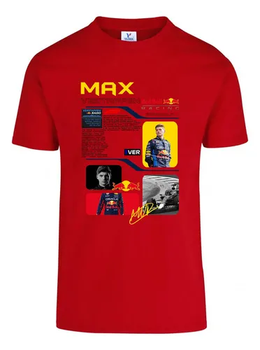 D_858218-MLU83706360290_042025-O.jpg Remera: F1 Max Verstappen Red Bull Memoestampados