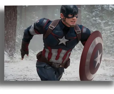 Cuadro 214 Capitan America Avenger 30x40 Mdf Memoestampados