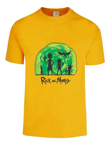 D_863060-MLU76761515874_062024-O.jpg Remera: Rick _ Morty Portal Siluetas Memoestampados