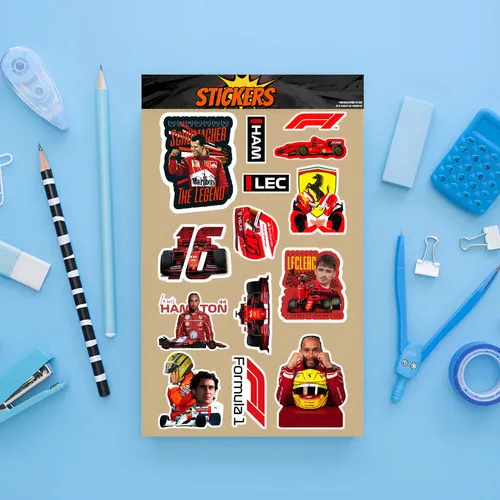 D_865773-MLU97579266215_112025-O.jpg Pack Pegotines Stickers Ferrari F1 Memoestampados