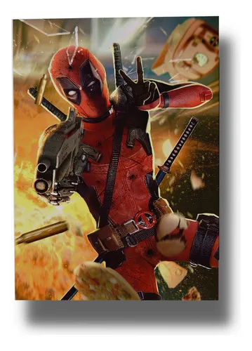 D_870041-MLU80166898119_102024-O.jpg Cuadro Deadpool 448 50x70 Lienzo Memoestampados