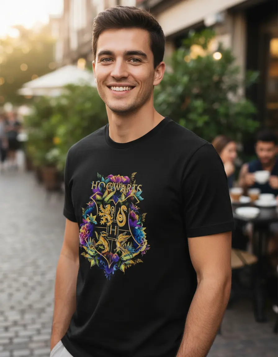 D_870475-MLU93973384213_102025-O.jpg Remera: Hogwarts Logo Harry Potter