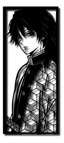 D_874556-MLU86723816847_062025-O.jpg Cuadro Demon Slayer Giyu Tomioka 40x18 Memo Estampados