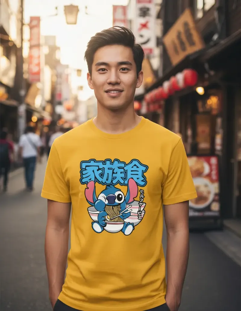 Remera: Stitch Ramen Memoestampados