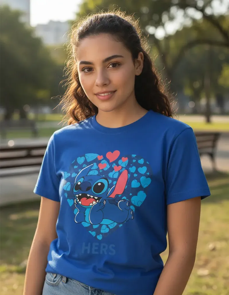D_879487-MLU99689330854_122025-O.jpg Remera: Stitch Love (hers) Memoestampados