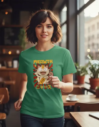D_880089-MLU109111300331_032026-O.jpg Remera: Meowth Pokemon Memoestampados