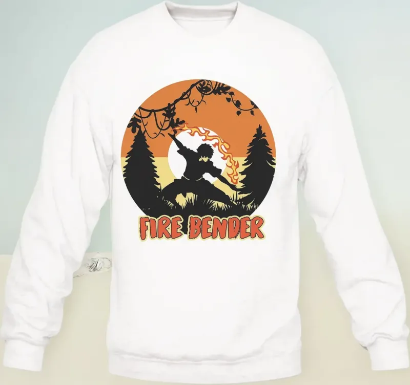 Buzo Fire Bender Silueta Memoestampados