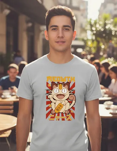 D_885226-MLU97559689303_112025-O.jpg Remera: Meowth Pokemon Memoestampados