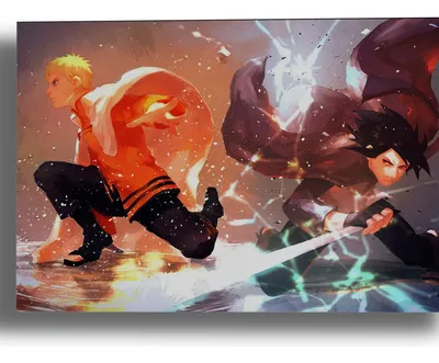 Cuadro Naruto And Sasuke 36 70x100 Mdf Memoestampados