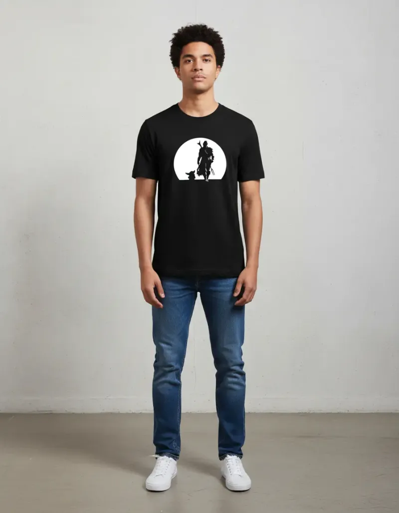 Remera: Mandalorian Silueta Star Wars Memoestampado