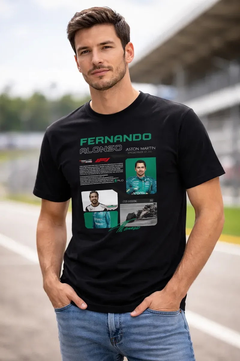 D_896527-MLU109110249755_032026-O.jpg Remera: F1 Fernando Alonso Aston Martin