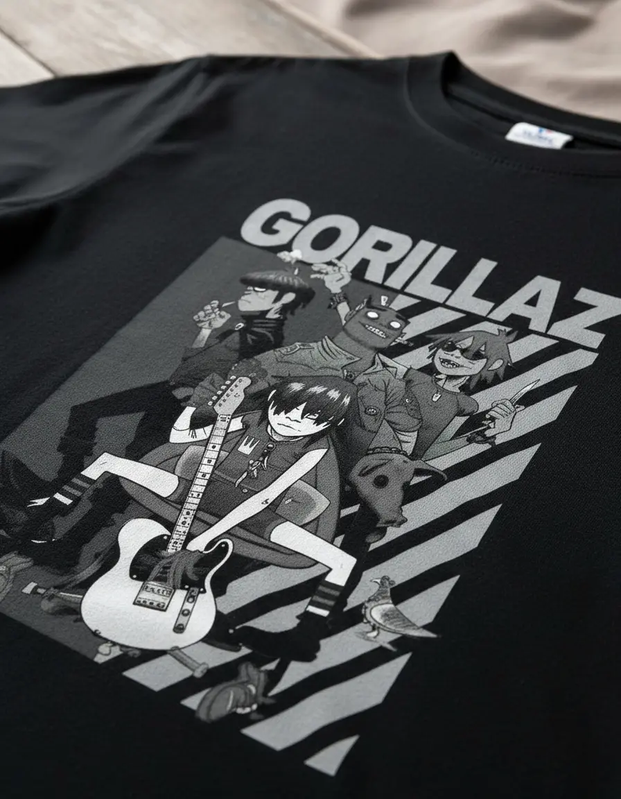 Remera: Gorillaz Musica Rock Memoestampados