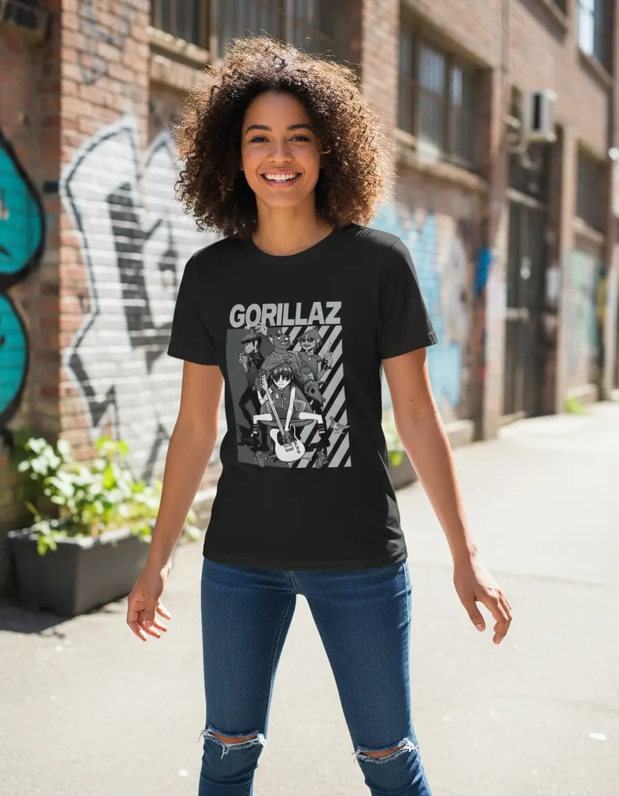 Remera: Gorillaz Musica Rock Memoestampados