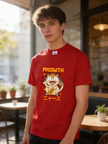 D_908315-MLU109111059739_032026-O.jpg Remera: Meowth Pokemon Memoestampados