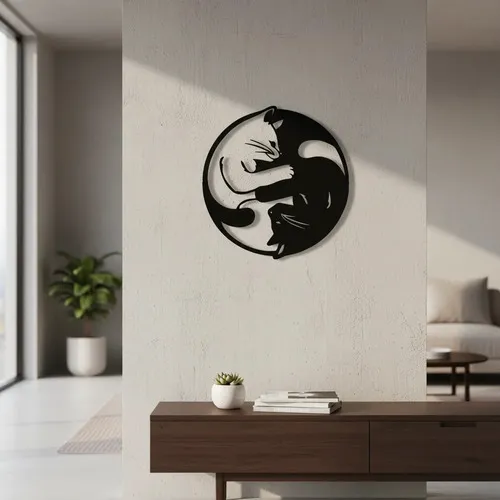 D_910459-MLU116818603533_082026-O.jpg Cuadro Calado Yin Yang Gatos 40x40 Memo Estampados