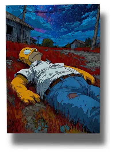 Cuadro Homero Cielo 885 30x40 Mdf Memoestampados