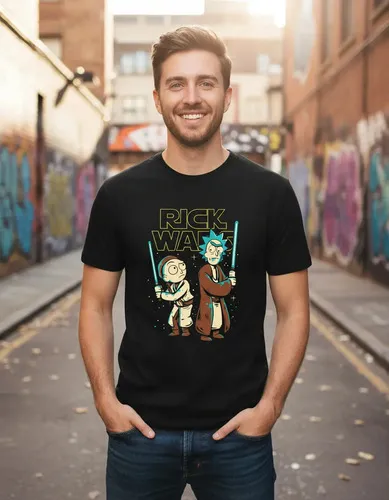 D_917466-MLU93929697067_102025-O.jpg Remera: Rick Morty Star Wars