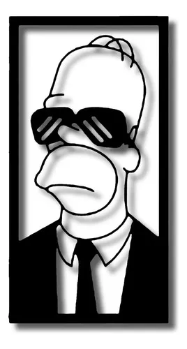 Cuadro Homero Man In Black Calado 40x29cm Memo Estampados