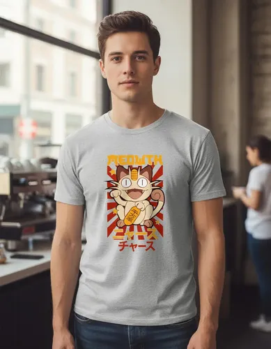 D_933438-MLU97102719406_112025-O.jpg Remera: Meowth Pokemon Memoestampados