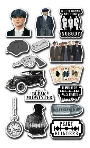 Pack Pegotines Stickers Peaky Blinders Memoestampados
