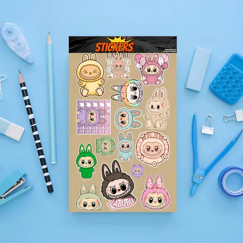 D_934991-MLU97579267469_112025-O.jpg Pack Pegotines Stickers Labubu Memoestampados