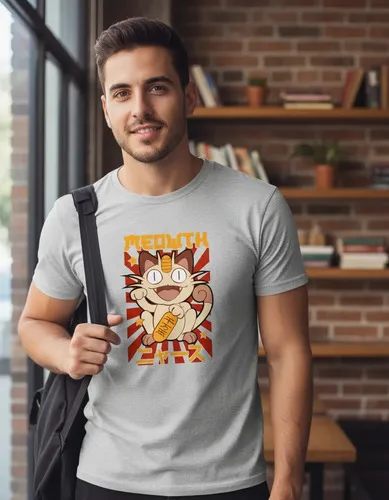 D_939517-MLU109210263395_032026-O.jpg Remera: Meowth Pokemon Memoestampados