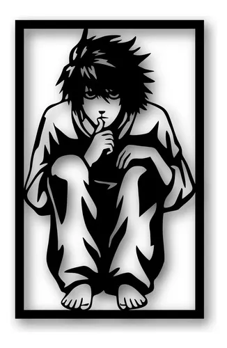 D_939722-MLU82135150769_012025-O.jpg Cuadro Death Note L Lawliet Calado Memo Estampados