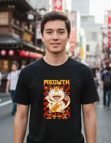 D_941386-MLU97008688152_112025-O.jpg Remera: Meowth Pokemon Memoestampados