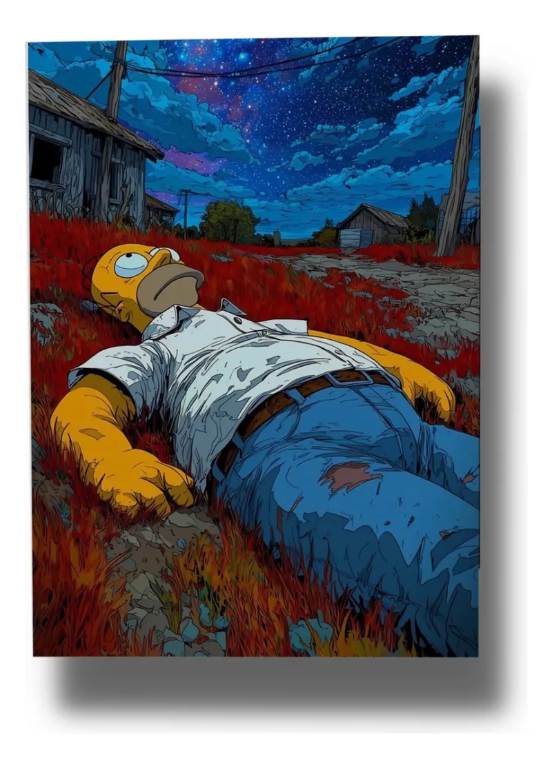 Cuadro Homero Cielo 885 70x100 Mdf Memoestampados
