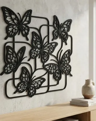 Cuadro Mariposas 40x40 Calado Memoestampados