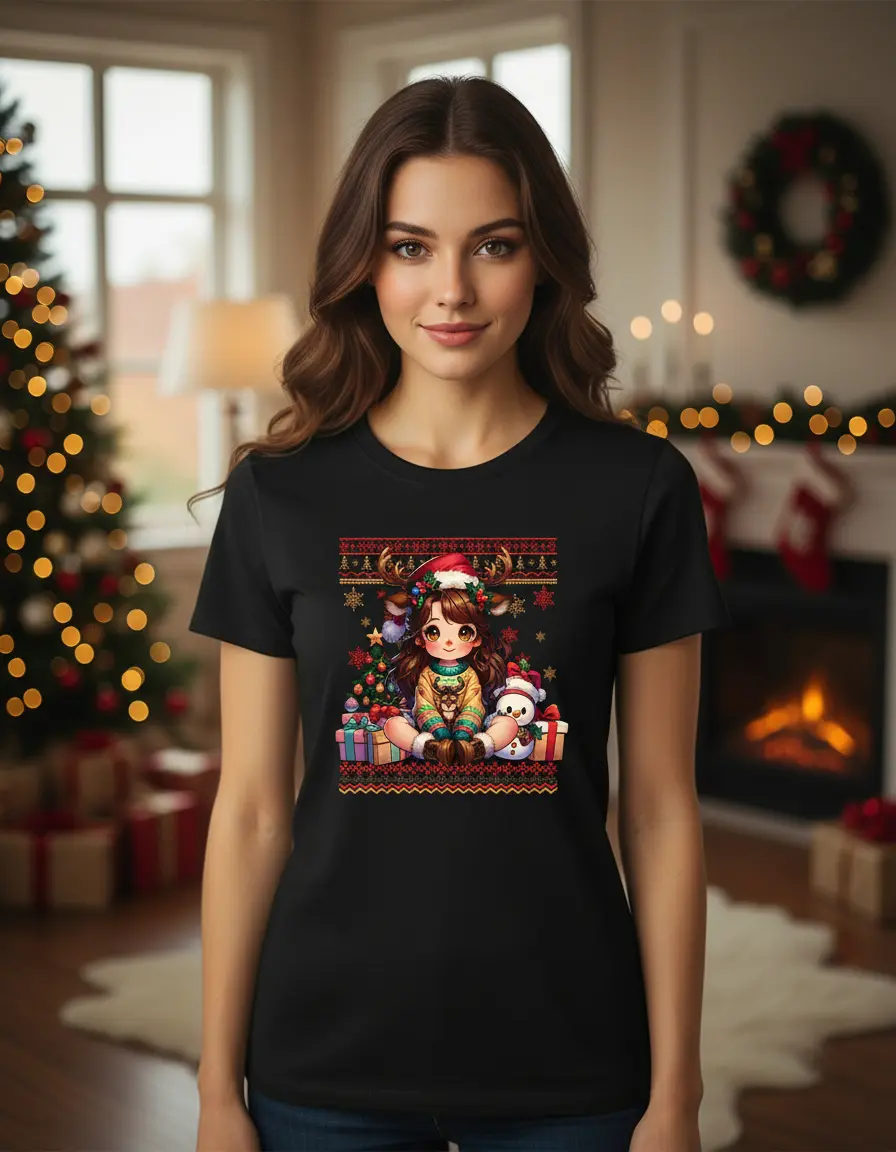 D_952426-MLU100376007359_122025-O.jpg Remera: Ugly Navideño Bella Y La Bestia