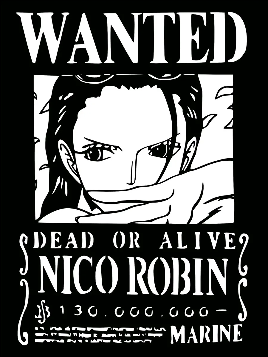 Cuadro One Piece Nico Robin 40cm Calado Memoestampados