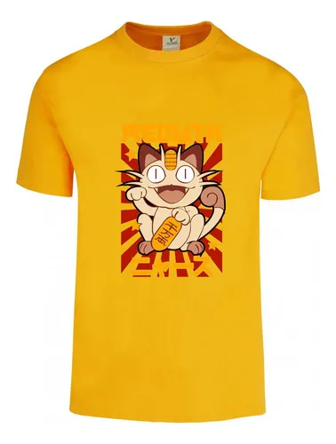 D_954682-MLU82503874760_022025-O.jpg Remera: Meowth Pokemon Memoestampados