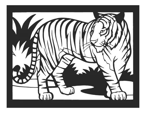 D_957164-MLU47969853367_102021-O.jpg Cuadro Madera Calada 3mm Tigre 52x68cm