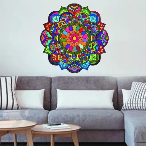 Vinilo Impreso Y Troquelado. Diseño Mandala Tamaño 90 Cm