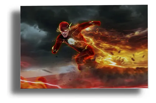 D_960321-MLU77168587840_072024-O.jpg Cuadro Flash Superhero 137 40x53 Mdf Memoestampados