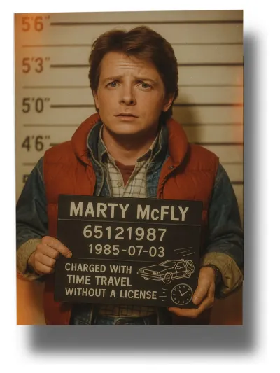 Cuadro Marty Mcfly 703 40x30 Mdf Memoestampados