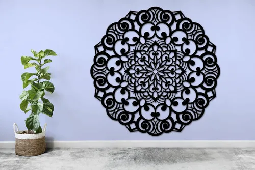 Cuadro Madera Calada 3mm Mandala Redondo 60x60cm Cuadro Madera Calada 3mm Mandala Redondo 60x60cm