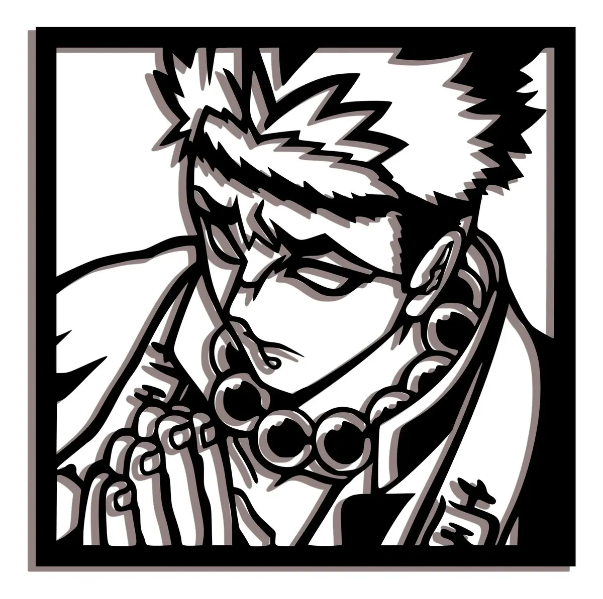 Cuadro Demon Slayer Gyomei Calado Memo Estampados
